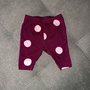 Maroon Polka Dot Leggings